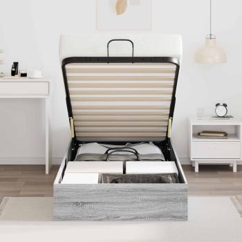 Ottoman Bettgestell Sonoma-Grau 203 x 90 x 25 cm Holzwerkstoff