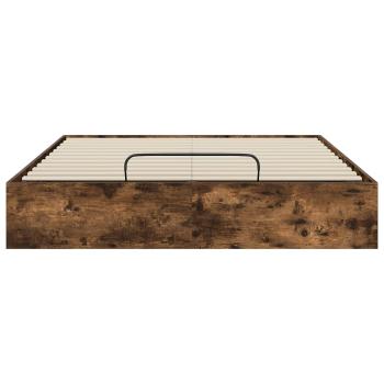 ARDEBO.de - Ottoman Bettgestell Geräucherte Eiche 193 x 120 x 25 cm