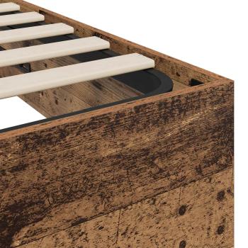 Ottoman Bettgestell Altholz 193 x 120 x 25 cm Spanplatte