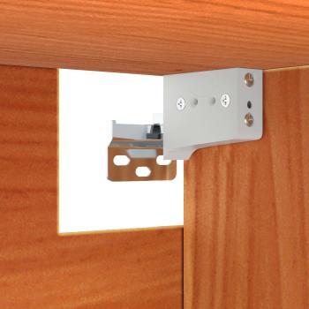 Wandschrank Wandhalterung 2 Stk. Wachsbraun 80 x 30 x 35 cm