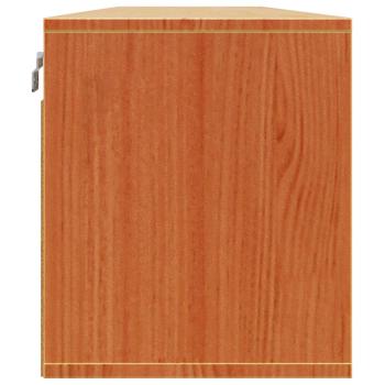 Wandschrank mit Regal mit Tür 2 pcs Wachsbraun 80 x 30 x 35 cm