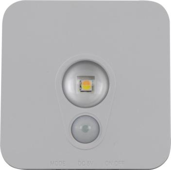 ARDEBO.de REV LED Akku Licht mit Bewegungsmelder, Li-ion-Akku 3,7 V / 500 mAh, 50lm, grau (2013100800)