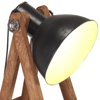 Stehlampe Schwarz Mango Massivholz E27