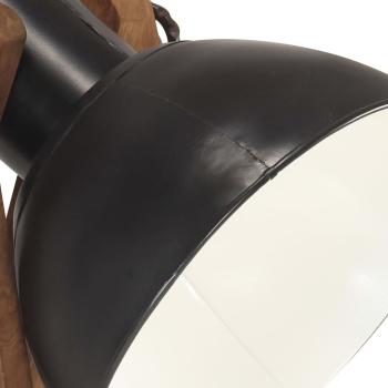 Stehlampe Schwarz Mango Massivholz E27