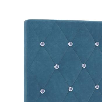LED Kopfteil mit LED-Lichtleisten Dunkelblau 180 cm Polyester