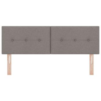 LED Kopfteil mit LED-Lichtleisten Taupe 160 cm Polyester