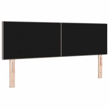 LED Kopfteil mit LED-Lichtleisten Taupe 160 cm Polyester