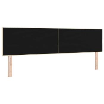 LED Kopfteil mit LED-Lichtleisten Creme 180 cm Stoff