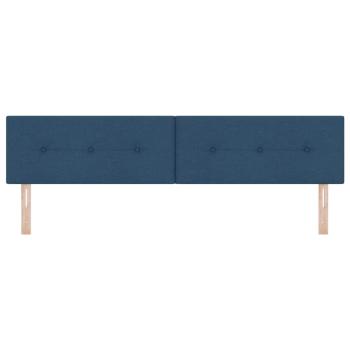 LED Kopfteil mit LED-Lichtleisten Blau 200 cm Polyester