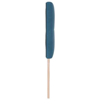 LED Kopfteil mit LED-Lichtleisten Blau 200 cm Polyester