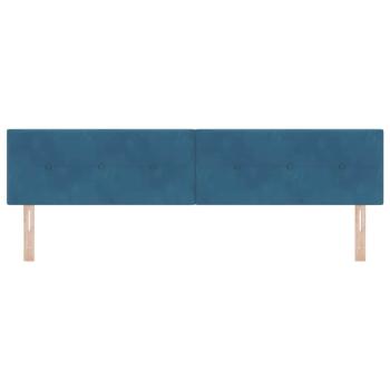 LED Kopfteil mit LED-Lichtleisten Blau 200 cm Polyester