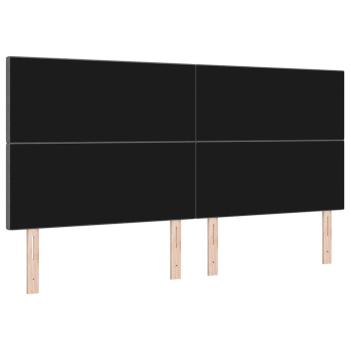 LED Kopfteil mit LED-Lichtleisten Hellgrau 200 cm Polyester