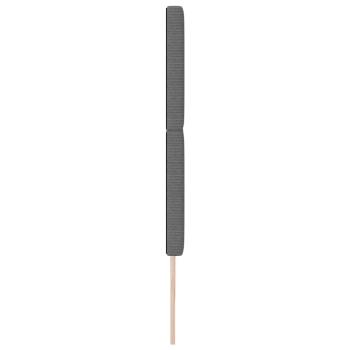 LED Kopfteil mit LED-Lichtleisten Hellgrau 200 cm Polyester