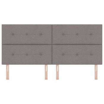 LED Kopfteil mit LED-Lichtleisten Taupe 200 cm Polyester