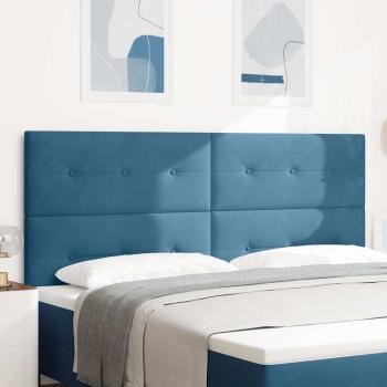 ARDEBO.de - LED Kopfteil mit LED-Lichtleisten Blau 200 cm Polyester