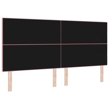 LED Kopfteil mit LED-Lichtleisten Rosa 200 cm Samt