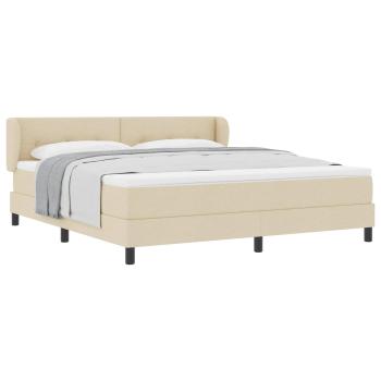 Boxspringbett mit Matratze Creme 180 x 200 cm Stoff