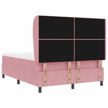 Boxspringbett mit Matratze Rosa 190 x 140 cm Polyester