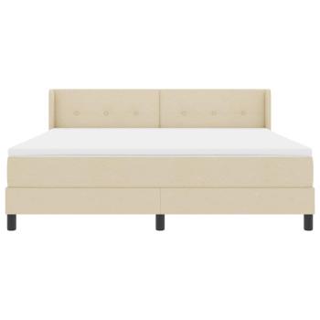Boxspringbett mit Matratze Creme 200 x 180 cm Polyester