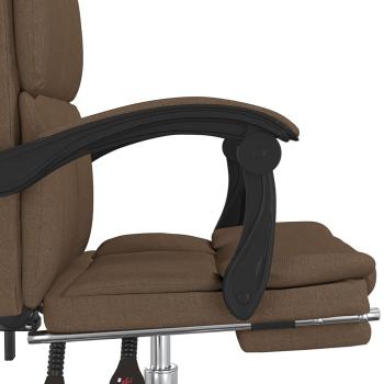 Bürostuhl mit Liegefunktion Braun Stoff