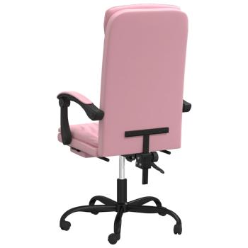 Bürostuhl mit Liegefunktion Rosa Samt