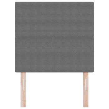 LED Kopfteil mit LED-Lichtleisten Hellgrau 90 cm Polyester