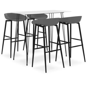 ARDEBO.de - 5-tlg. Bar-Set Weiß und Grau