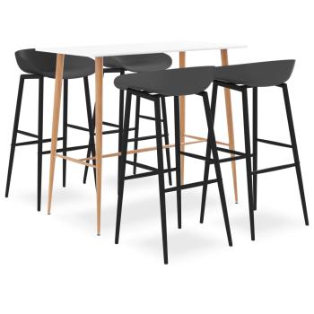 ARDEBO.de - 5-tlg. Bar-Set Weiß und Grau