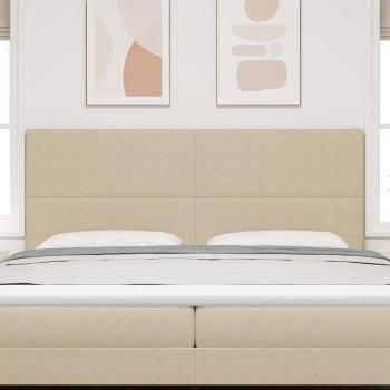 LED Kopfteil mit LED-Lichtleisten Grau-Grün 200 cm Polyester