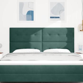 LED Kopfteil mit LED-Lichtleisten Grün 180 cm Polyester