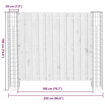 Zaunpfosten 2 Stk. 20 x 20 x 190 cm Metall Silber