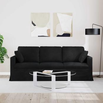 Sofa 180cm Schwarz Metall