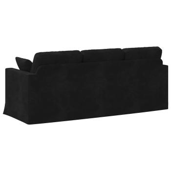 Sofa 180cm Schwarz Metall