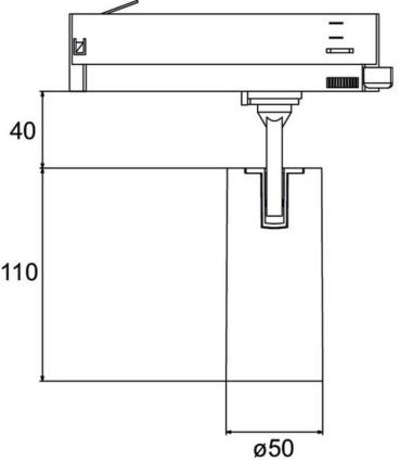Brumberg TRAXX MINI LED-Schienenstrahler 230VAC, 50Hz, 14,5W, 1756lm, 60°, 3000K, CRI > 90, rund, dreh- und schwenkbar, DALI dimmbar, schwarz struktur (88706183DA)