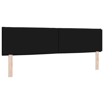 LED Kopfteil mit LED-Lichtleisten Schwarz 180 cm Polyester