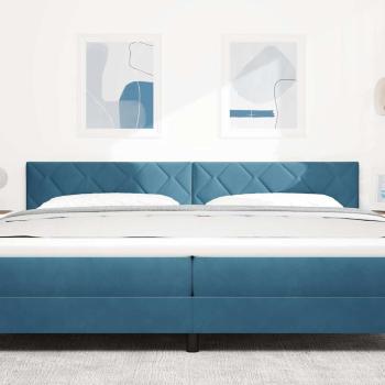 LED Kopfteil Dunkelblau 200 cm Samt