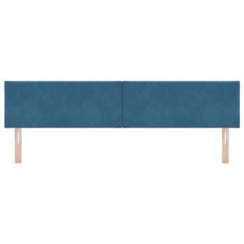 LED Kopfteil Dunkelblau 200 cm Samt