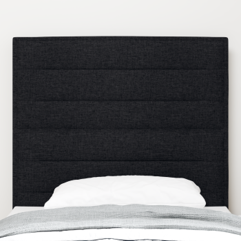 LED Kopfteil mit LED-Lichtleisten Schwarz 90 cm Stoff