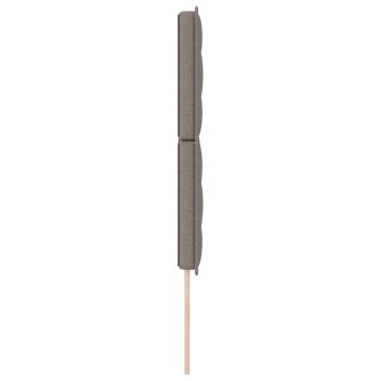 LED Kopfteil mit LED-Lichtleisten Taupe 144 cm Polyester