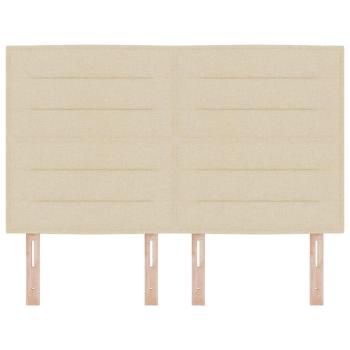 ARDEBO.de - LED Kopfteil mit LED-Lichtleisten Creme 144 cm Polyester