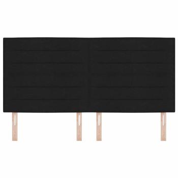 LED Kopfteil mit LED-Lichtleisten Schwarz 180 cm Polyester