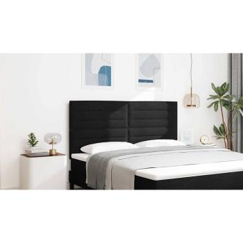 LED Kopfteil mit LED-Lichtleisten Schwarz 180 cm Stoff