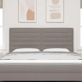 LED Kopfteil mit LED-Lichtleisten Taupe 180 cm Polyester