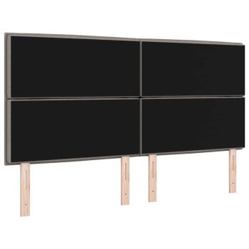 LED Kopfteil mit LED-Lichtleisten Taupe 180 cm Polyester