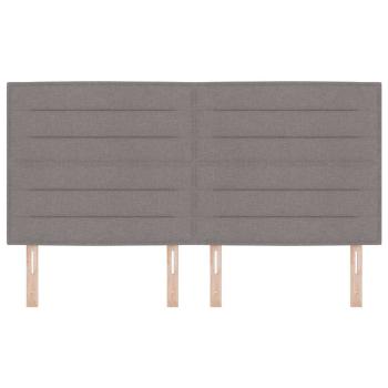 LED Kopfteil mit LED-Lichtleisten Taupe 180 cm Polyester