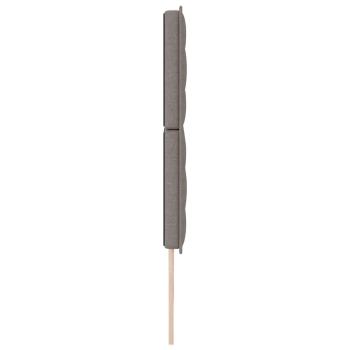 LED Kopfteil mit LED-Lichtleisten Taupe 180 cm Polyester
