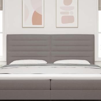 LED Kopfteil mit LED-Lichtleisten Taupe 200 cm Polyester