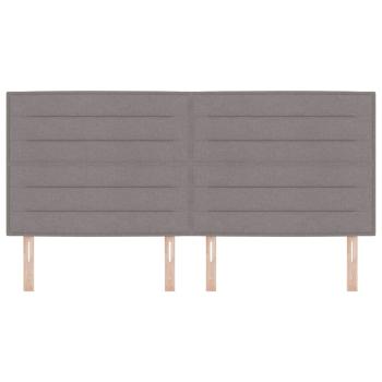 LED Kopfteil mit LED-Lichtleisten Taupe 200 cm Polyester