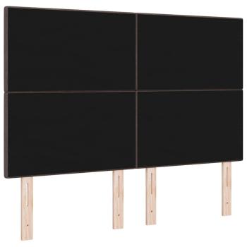 LED Kopfteil mit LED-Lichtleisten Dunkelbraun 144 cm Polyester