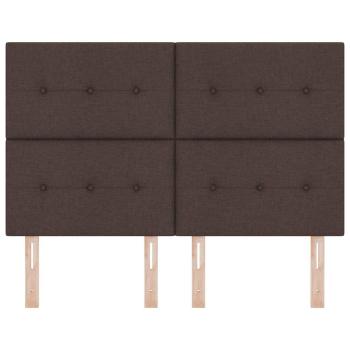 LED Kopfteil mit LED-Lichtleisten Dunkelbraun 144 cm Polyester